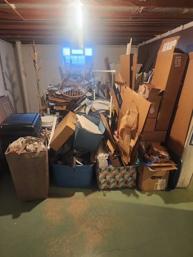 Roll-off dumpster container at job site for 6 Yard Dumpster Rental in Soda Springs